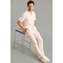 Defacto %100 Keten Relax Fit Pantolon G1395ax26smgr350 Gri-gr350 Defacto %100 Keten Relax Fit Pantolon G1395ax26smgr350 Gri-gr350