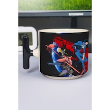 Cowboy Bebop Anime Baskılı Seramik Lüks Kupa 1 Adet T Şeklinde Özel Siyah Kulp Dalga Kulp V1t Çok Renkli
