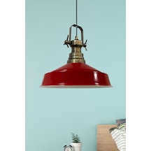 Asaletli Tekli Avize Yeni Eskitme Başlık Retro Sarkıt Lamba Restoran Salon Aydınlatma Kırmızı