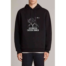 Pubg Winner Winner Smoke Baskılı Siyah Erkek Örme Sweatshirt (531059431)