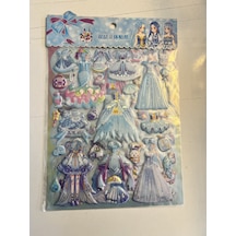 Sticker Prenses Elbise Giydirme Etkinlik Oyunu 2 Kartela Birden Model15