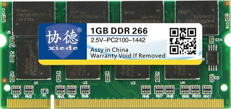 Sones Dizüstü Bilgisayarlar İçin Xıede X009 Ddr 266mhz 1gb Genel Tam Uyumluluk Bellek Ram Modülü