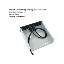 Springsun Optik Sürücü Konumlu 2 Portlu Usb 3.0 Masaüstü Ön Panel, 20pın Anakart Bağlantısı, 5gb/s Hız, Alüminyum, Plug & Play