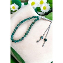 Yeşil Akik Tesbih 33' Lük Tesbih Orijinal Doğal Taş Renk Atmaz - Akik Tesbih - Erkek Tesbih Yeşil Yeşil