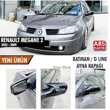 Renault Megane 2 2002-2009 Batman Yarasa Ayna Kapağı Piano Black