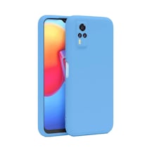 Vivo Y53s Uyumlu Kılıf Nano İçi Kadife Silikon - Mavi