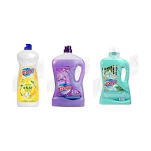Bingo Sıvı Bulaşık Deterjanı 1500 Ml + Yüzey Tem. Fresh 2.5 Lt + Yüzey Tem. Fresh 2.5 Lt 3'lü Set 2'li Set