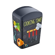 Soft Resimli Çöp Kutusu Döner Kapak 10 Lt Cook