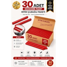 Midex Örf-bt-25rd-15x Kırmızı Ritim Çubuğu Örf Aletleri Seti 25 Cm Karbon Fiber Toptan Paket 15 Çift Tek Renk