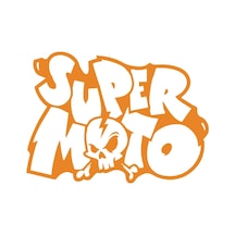 Super Moto Sticker 17x17 Cm Turuncu