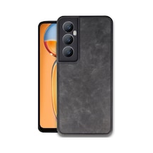 Realme C65 Kılıf Aras Deri Kapak - Siyah -