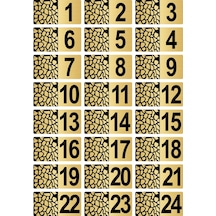 Metal Kapı Masa Dolap Posta Kutusu Numarası 6X12 cm Altın Renk (1…24)