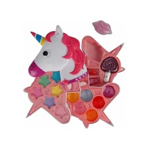 2602 Unicorn Şekilli 3 Katlı Makyaj Güzellik Seti - Elm-01-899408