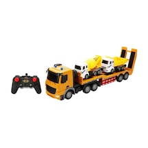 1:18 Suncon Sesli Ve Işıklı Usb Şarjlı Uzaktan Kumandalı Taşıyıcı Kamyon 50 Cm 43264 Kahverengi Kamyon Çok Renkli