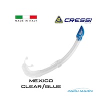 Parumarin Cressi Mexico Şnorkel Şeffaf / Mavi