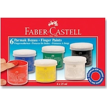 Parmak Boyası 6 Renk 25 Ml 1 Paket 6 Lı Parmak Boya Anasınıfı Okul Öncesi Kreş Etkinlik