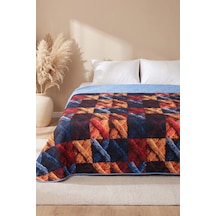 Kare Örgü 5d Çok Amaçlı Çift Kişilik Baskılı Pike & Yatak Örtüsü 200x220 Cm Çok Renkli