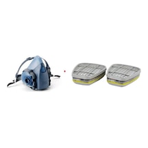 3M 7502 Yarım Yüz Maskesi Orta Boy + 3M 6057 Abe1 Filtre