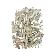 Metal Pens Toka - Timsah Toka 20 Li Paket 4.5 Cm Toka Toka Metalik Gri