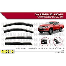 Mitsubishi L200 Kromlu Cam Rüzgarlığı Niken 2015 Sonrası