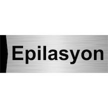 Epilasyon 5x20cm Gümüş Renk Metal Yönlendirme Levhası