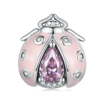 Scc2450 Ayar Gümüş S925 Uğur Böceği Böcek Bileklik Boncuklu Aksesuarlar Çok Renkli