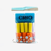 Croc 1210 Cırtlı Sünger Bigudi 14lü Karma Paket Çok Renkli