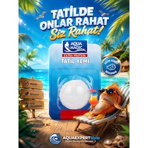 Balık Tatil Yemi - Büyük Boy - Ekstra Protein - Tekli - Tatilde Uzun Süreli Güvenli Besleme - Balıklar İçin Güvenli