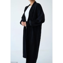 De Pose Kadın Oversize Balon Kol Uzun Triko Hırka , Taş, Bej , Siyah , Kahve , Sarı Siyah