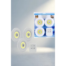 Kumandalı Kablosuz Led Spot Lambalar 3'lü Set Banyo Ve Mutfak İçin .