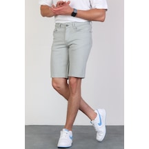 HLT Jeans Erkek Baby Blue Slim Kesim Comfort Likralı Esnek Jeans Şort Thomas-Baby Blue 001