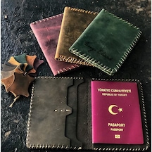 Kişiye Özel Deri Pasaport Cüzdan