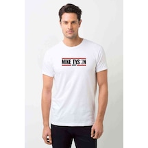 Mike Tyson Academy Baskılı Beyaz Erkek Tshirt (528643338)