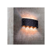 Ct-8013 Kapri Modern Dış Mekan Led Aplik Amber Siyah