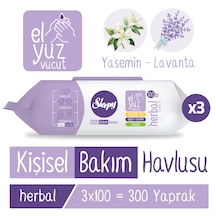 Sleepy Herbal Kişisel Bakım Havlusu 3x100 300 Yaprak 3'lü