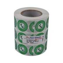 Metalize Kalite Kontrolü Yapılmıştır Etiketi 25mm Çap 2500 Adet Yan Yana 3 Lü Çok Renkli