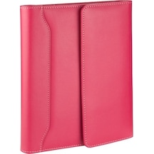Organizer Ajanda Tarihsiz Kareli 22x26 CM - Fuşya