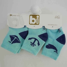 KitiKate Bibaby 68106 Marine 3'lü Bebek Çorabı 0-3 Ay IB10588