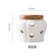 Kangvka Ev Tipi Seramik Baharat Saklama Kabı - Sarımsak, Zencefil, Biber İçin Havalandırmalı Pratik Çözüm Diğer