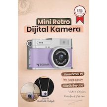 Mini Dijital Kamera Selfie Video Vlog Kamerası Mini Anahtarlık 1080p Cmr35 Mor