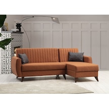 Minarmobilya Alkon Sandıklı Bazalı L Köşe Koltuk - Kiremit