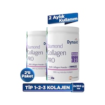 Dynavit Diamond Multi Collagen&bromelain Ananas Ekstresi 300g Toz X2 - Diyetisyen Önerisi - Hidrolize Peptit Tip 1&3 Sığır Ve Tip 2 Tavuk Kolajeni, Bromelain