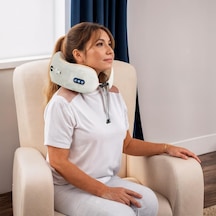 Global Relax Tenzo Mını Servikal Masaj Yastığı 6 Masaj Modu Ergonomik Tasarımlı Yastık Taşınabilir Ve Bağımsız Ağrıyan Kasları Rahatlatır Ve Rahatlatır