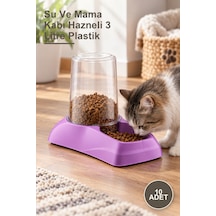 10 Adet Su Ve Mama Kabı Hazneli 3 Litre Plastik