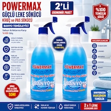 Powermax Kireç Ve Pas Sökücü 1000 Ml X2 Set Banyo Temizleyici Güçlü Formül
