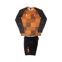 Sportech Sünger Destekli Kaleci Forma Takımı, Turuncu-siyah K0143 Turuncu - Siyah