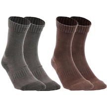 Solognac Kışlık Havlu Çorap Avcı Çorabı Uzun Konçlu 2 Çift Kahve-