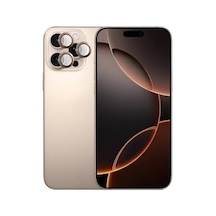 Safir Temperli Kamera Lens Koruyucu, İphone 16 Pro Max Ve İphone 16 Pro İle Uyumlu Çöl Titanyum