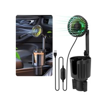 Araba Fan, Renkli Işıklu Araba Fan Kupası Tutucu, Usb Aracı Soğutma Hava Fan