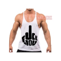Tarzsokak Gym Tank Top Fitness Sporcu Atleti Gym82 Beyaz